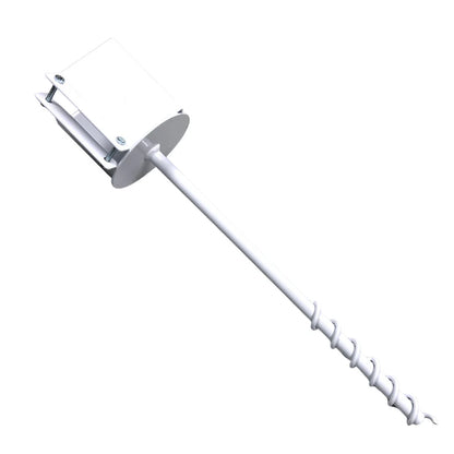 Birdhouse Mounting Kit (6 Ft White Vinyl Post + No-Dig Ground Socket)