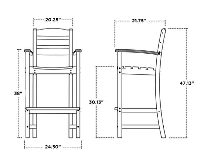 POLYWOOD La Casa Café Bar Arm Chair