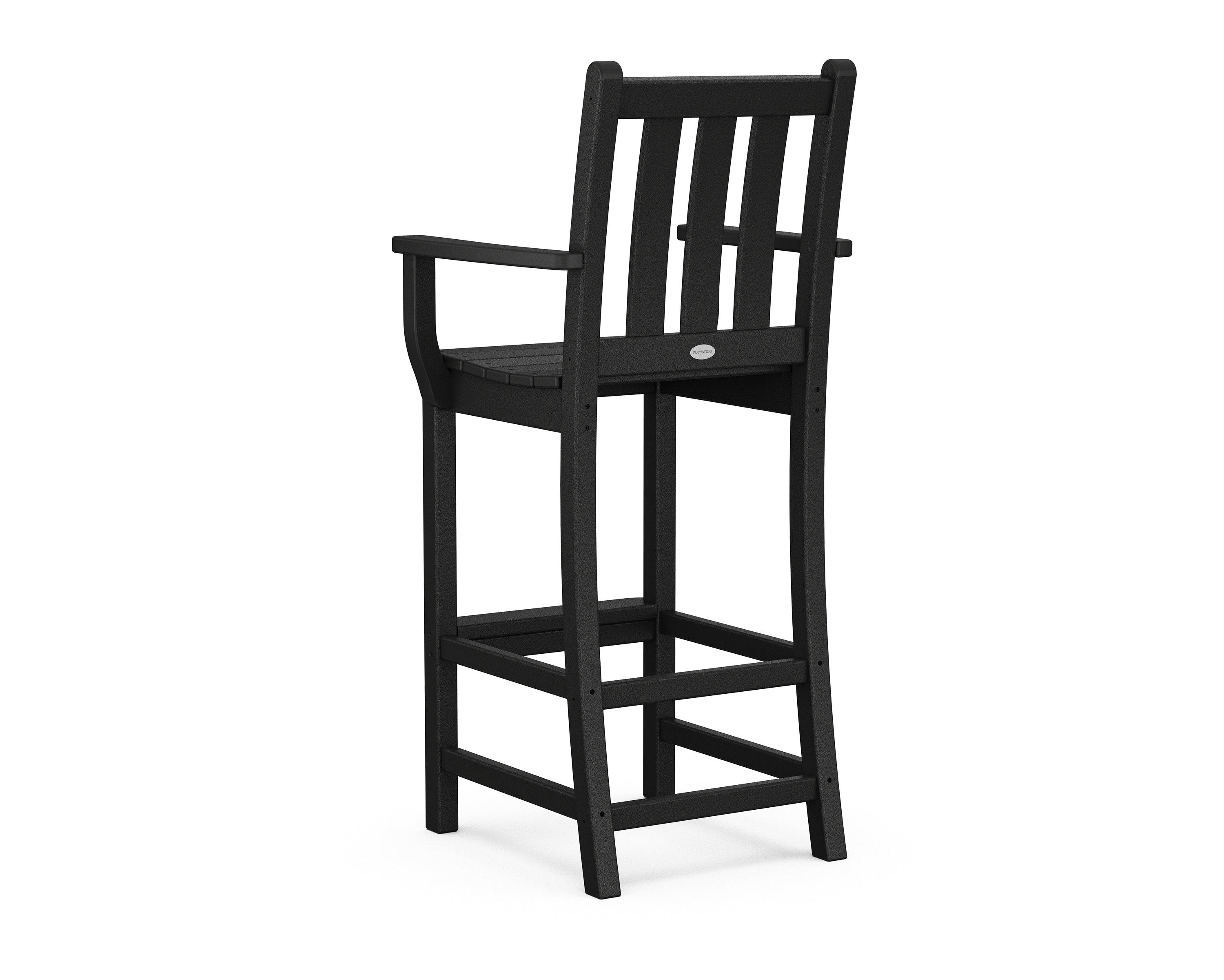 POLYWOOD Traditional Garden Bar Arm Chair