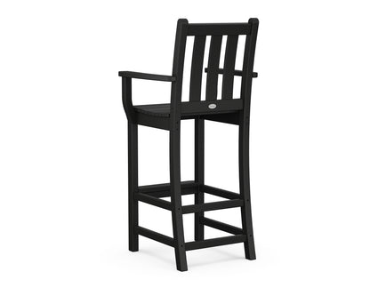 POLYWOOD Traditional Garden Bar Arm Chair