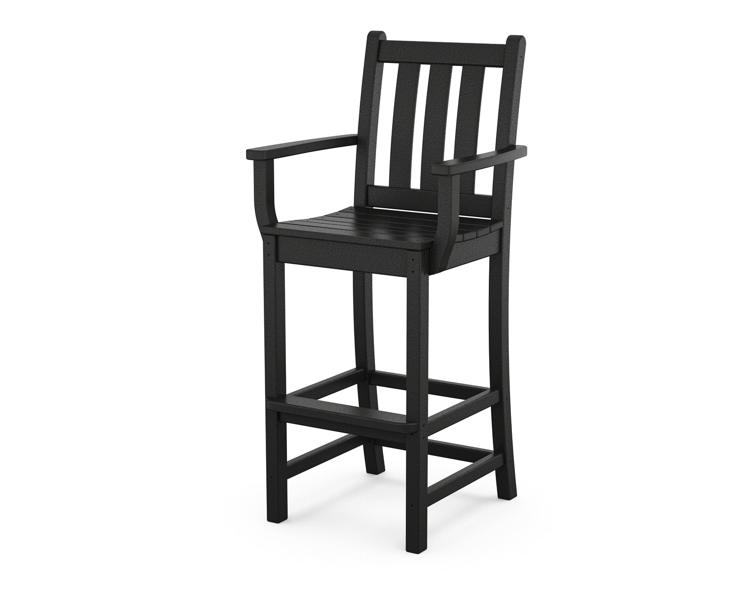 POLYWOOD Traditional Garden Bar Arm Chair
