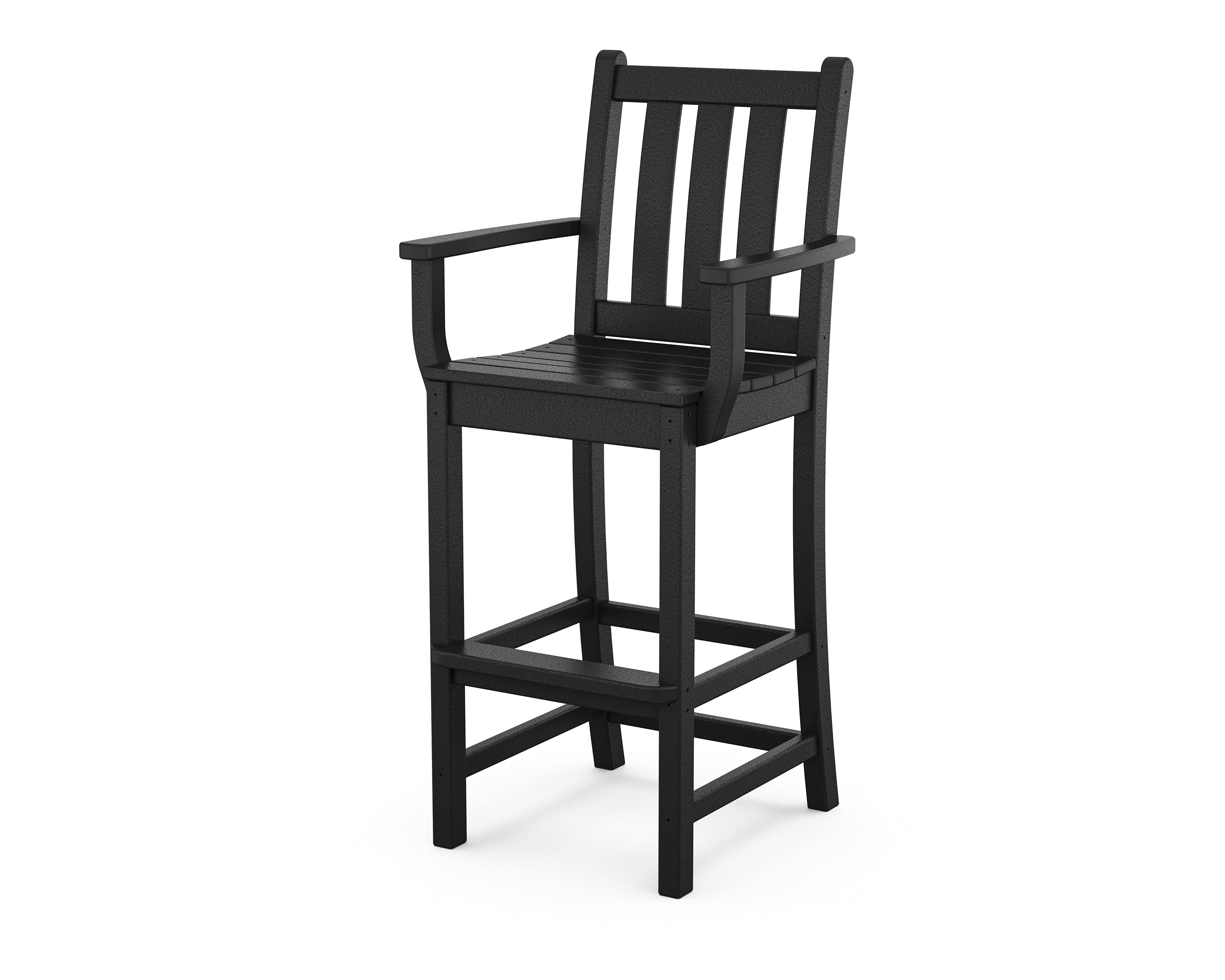 POLYWOOD Traditional Garden Bar Arm Chair