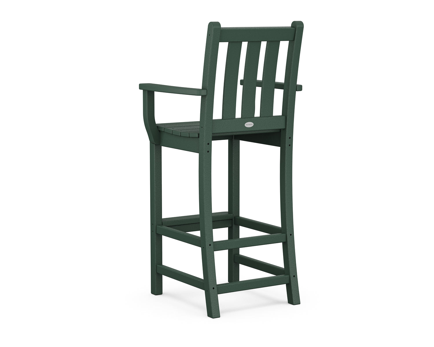 POLYWOOD Traditional Garden Bar Arm Chair
