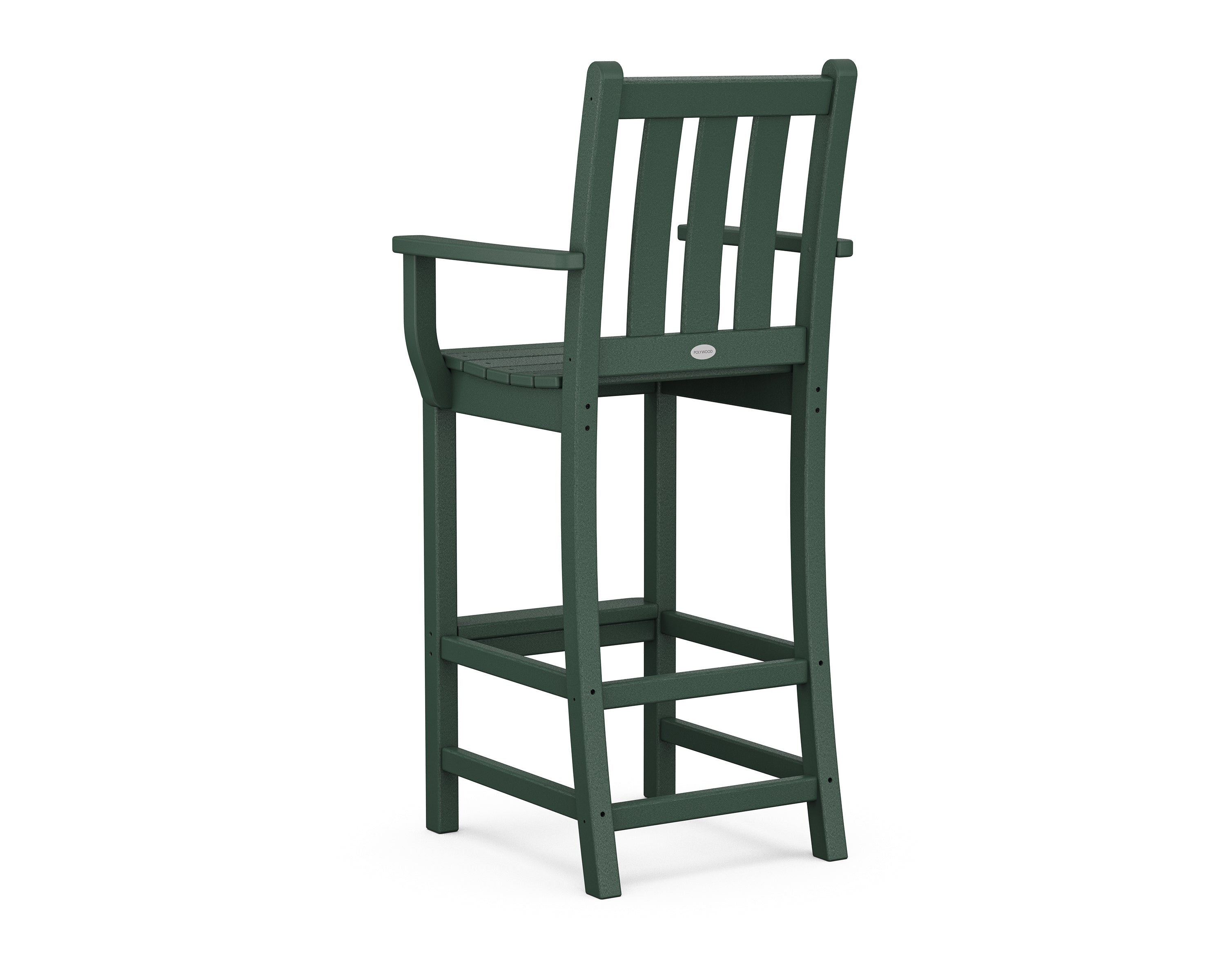 POLYWOOD Traditional Garden Bar Arm Chair