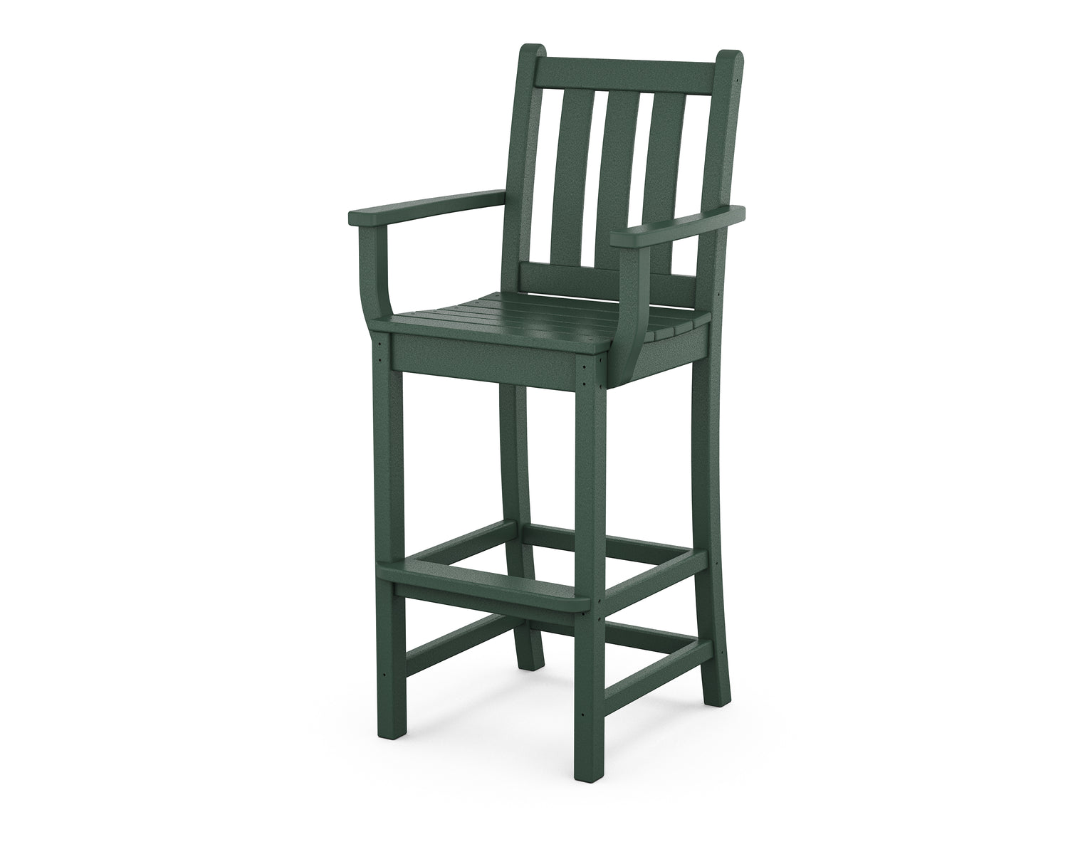 POLYWOOD Traditional Garden Bar Arm Chair