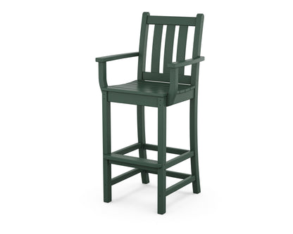 POLYWOOD Traditional Garden Bar Arm Chair
