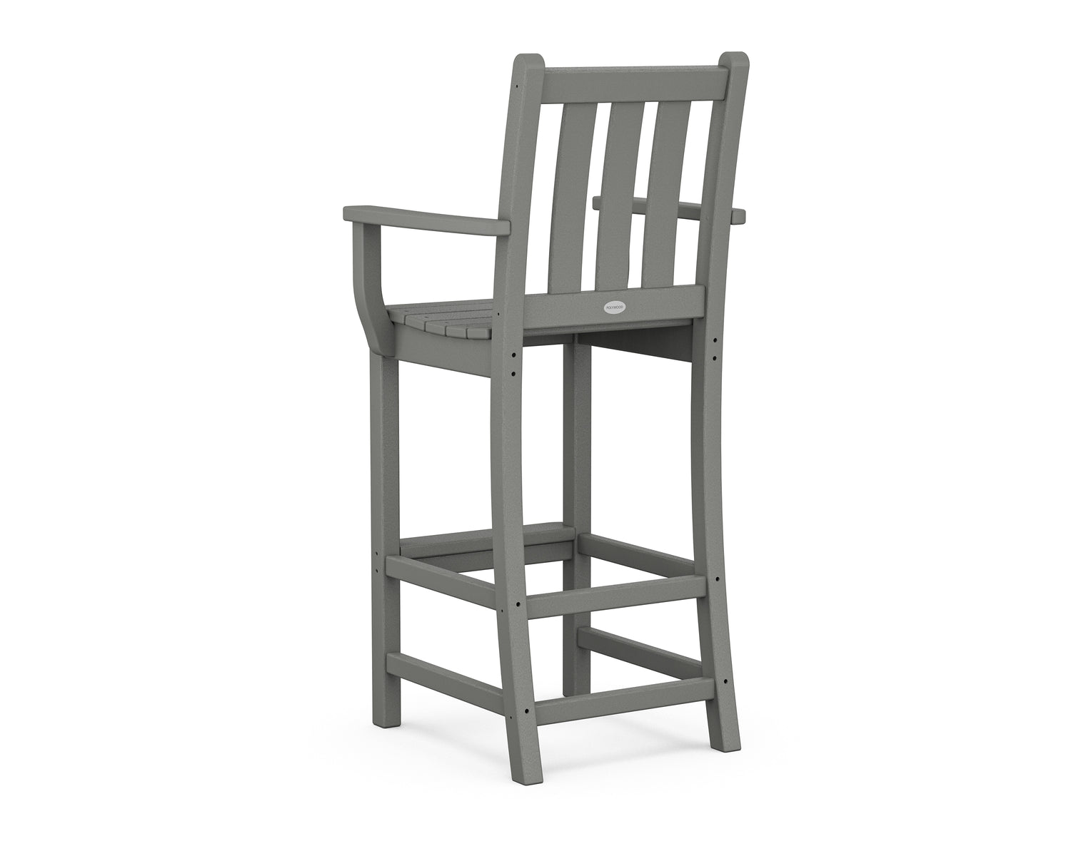 POLYWOOD Traditional Garden Bar Arm Chair