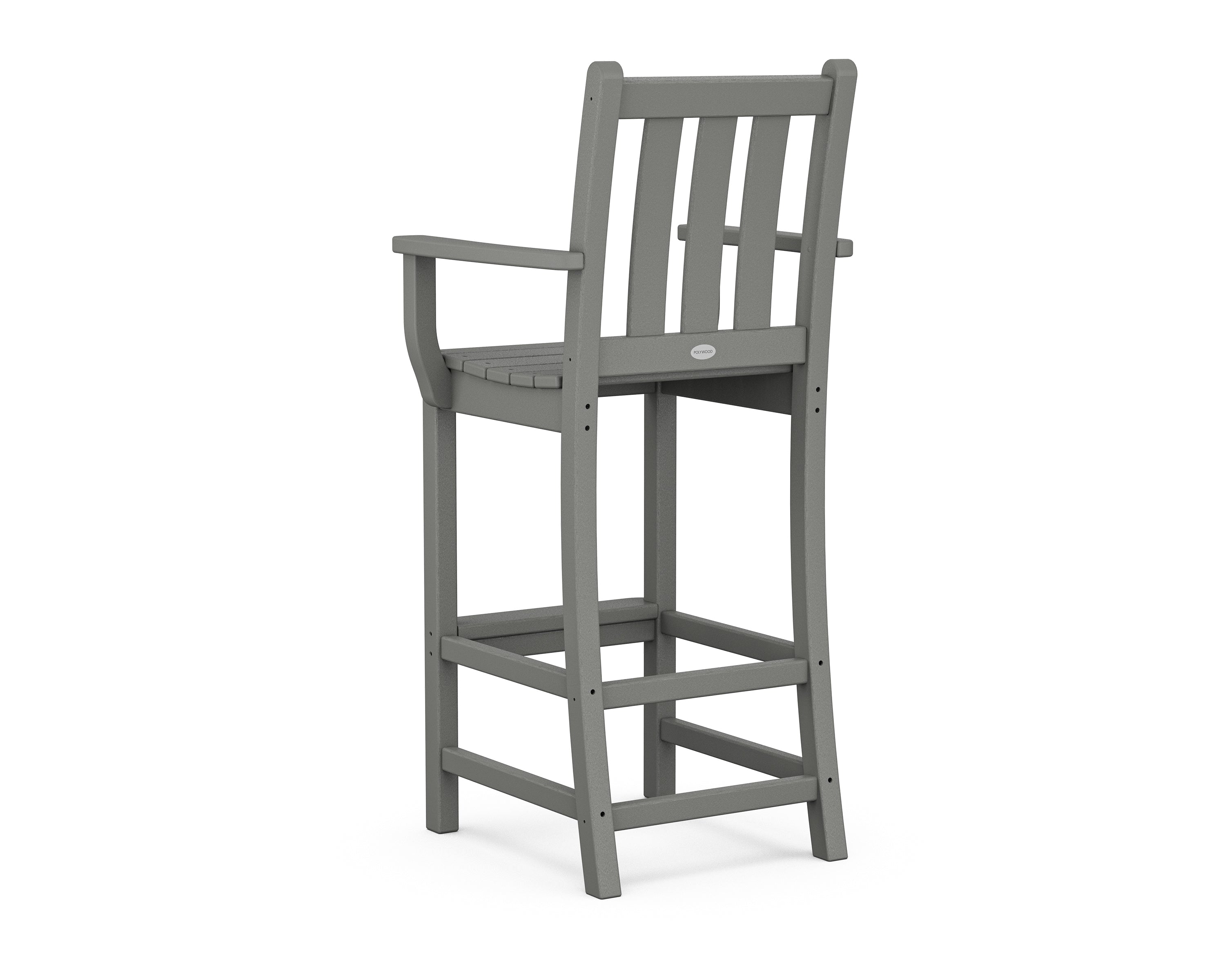 POLYWOOD Traditional Garden Bar Arm Chair