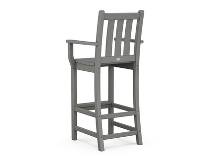 POLYWOOD Traditional Garden Bar Arm Chair