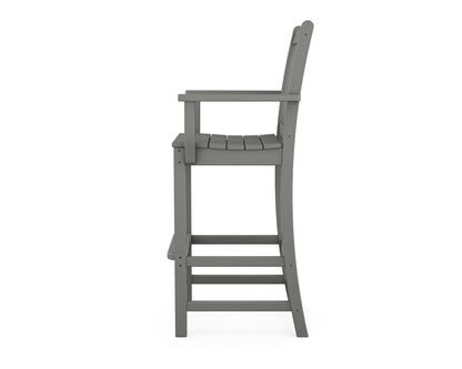 POLYWOOD Traditional Garden Bar Arm Chair