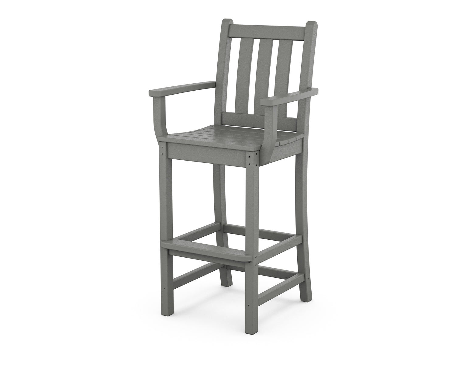 POLYWOOD Traditional Garden Bar Arm Chair