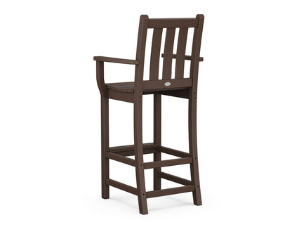 POLYWOOD Traditional Garden Bar Arm Chair