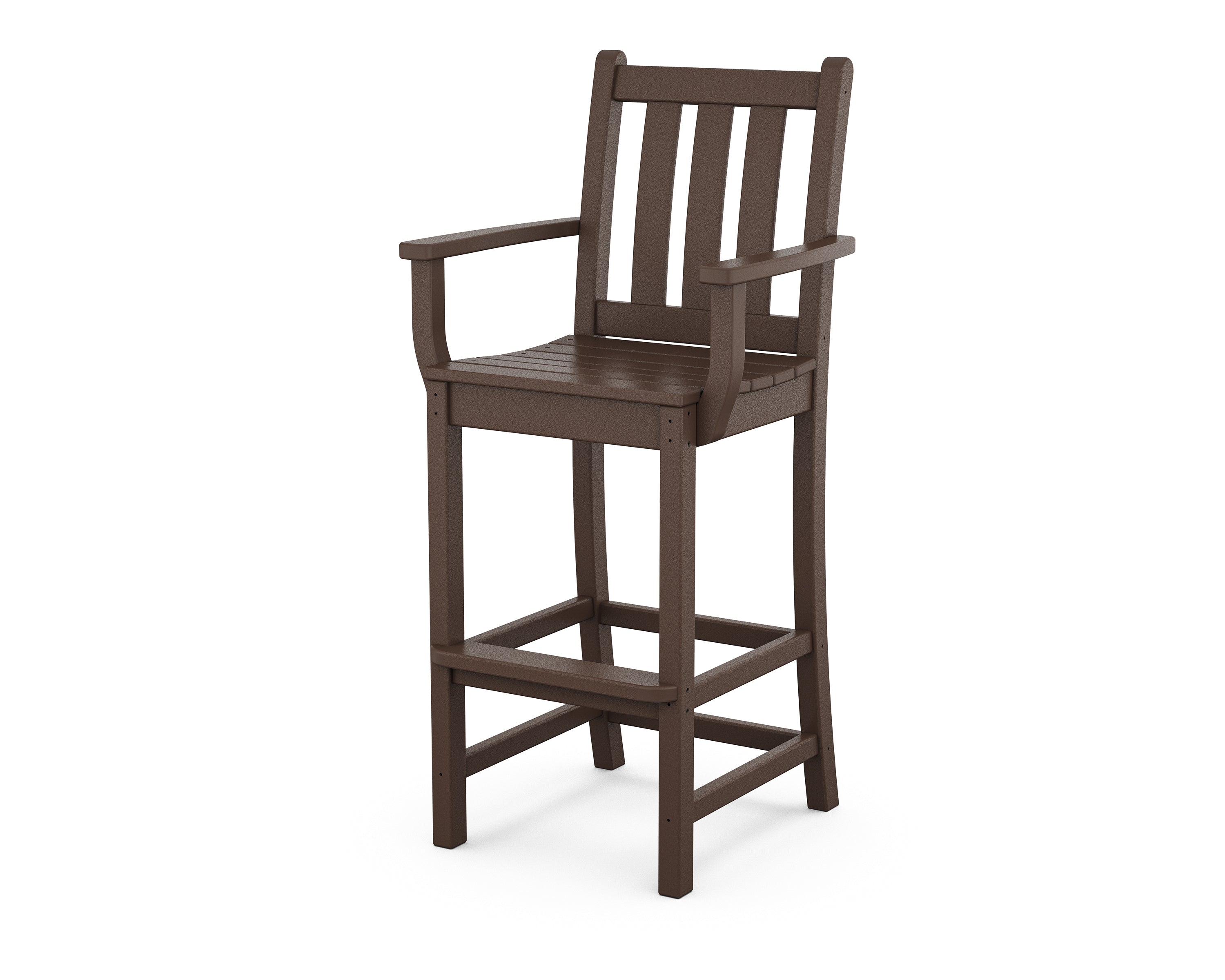 POLYWOOD Traditional Garden Bar Arm Chair