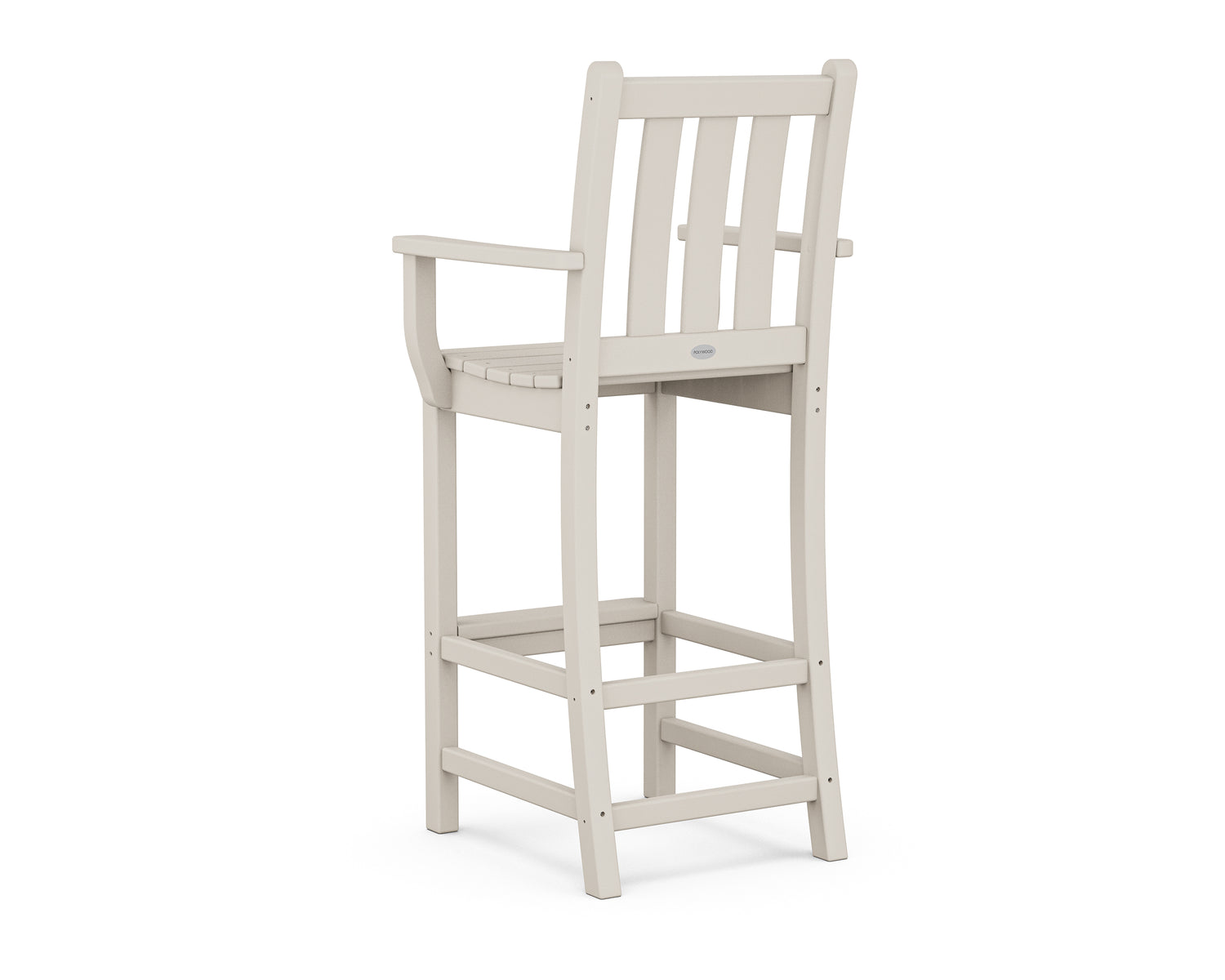 POLYWOOD Traditional Garden Bar Arm Chair