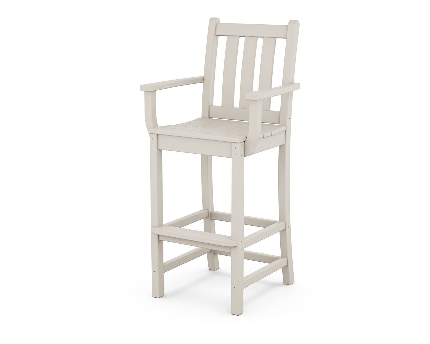 POLYWOOD Traditional Garden Bar Arm Chair