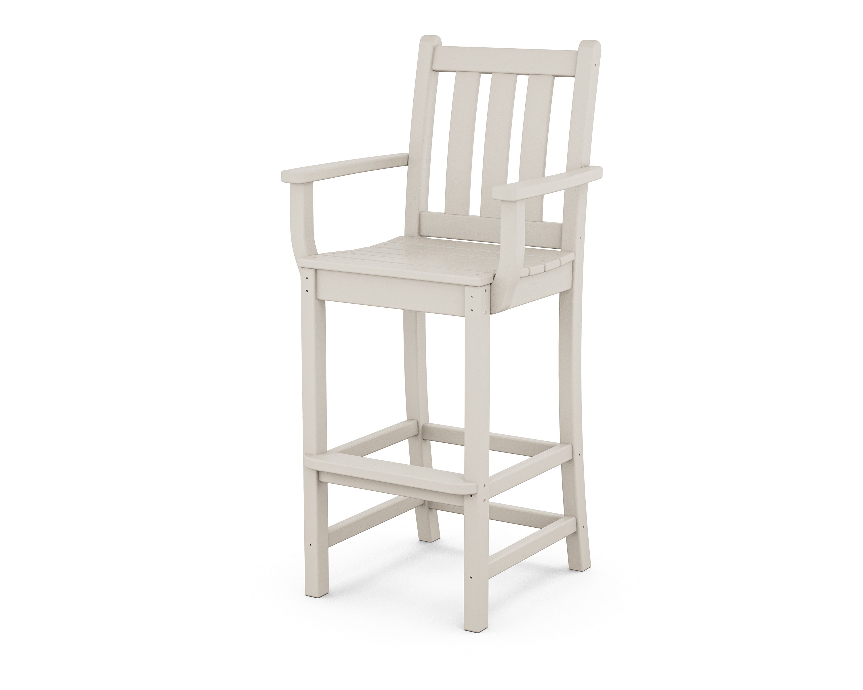 POLYWOOD Traditional Garden Bar Arm Chair