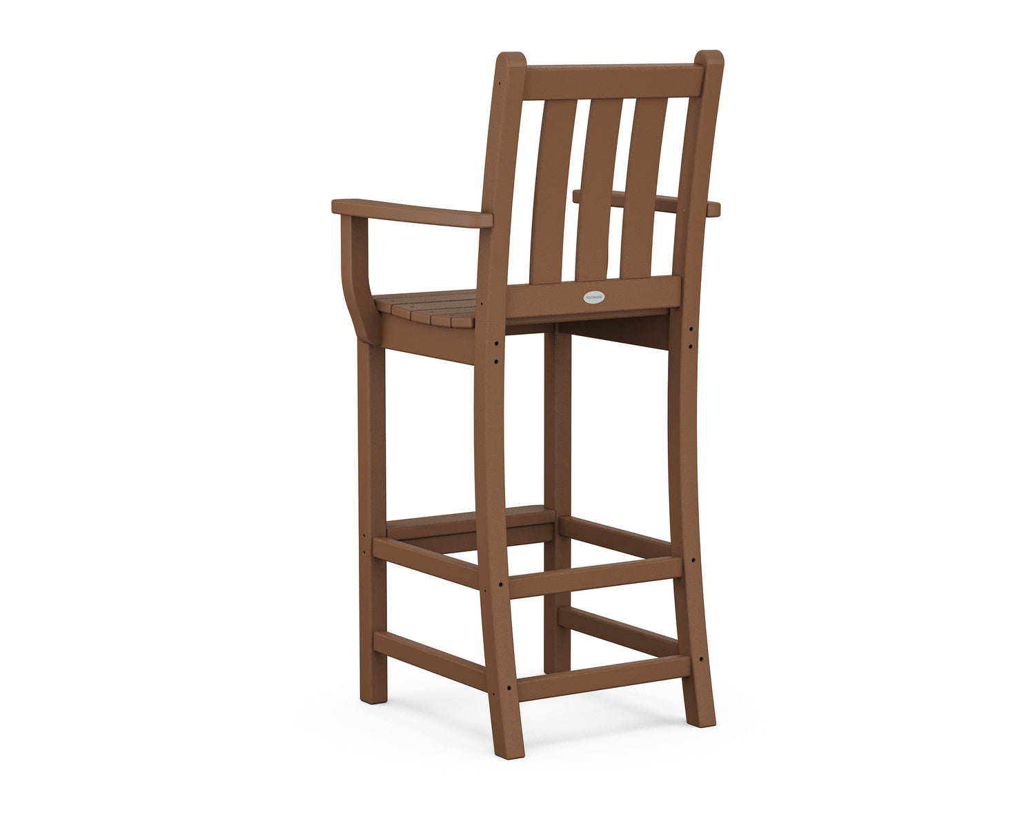 POLYWOOD Traditional Garden Bar Arm Chair