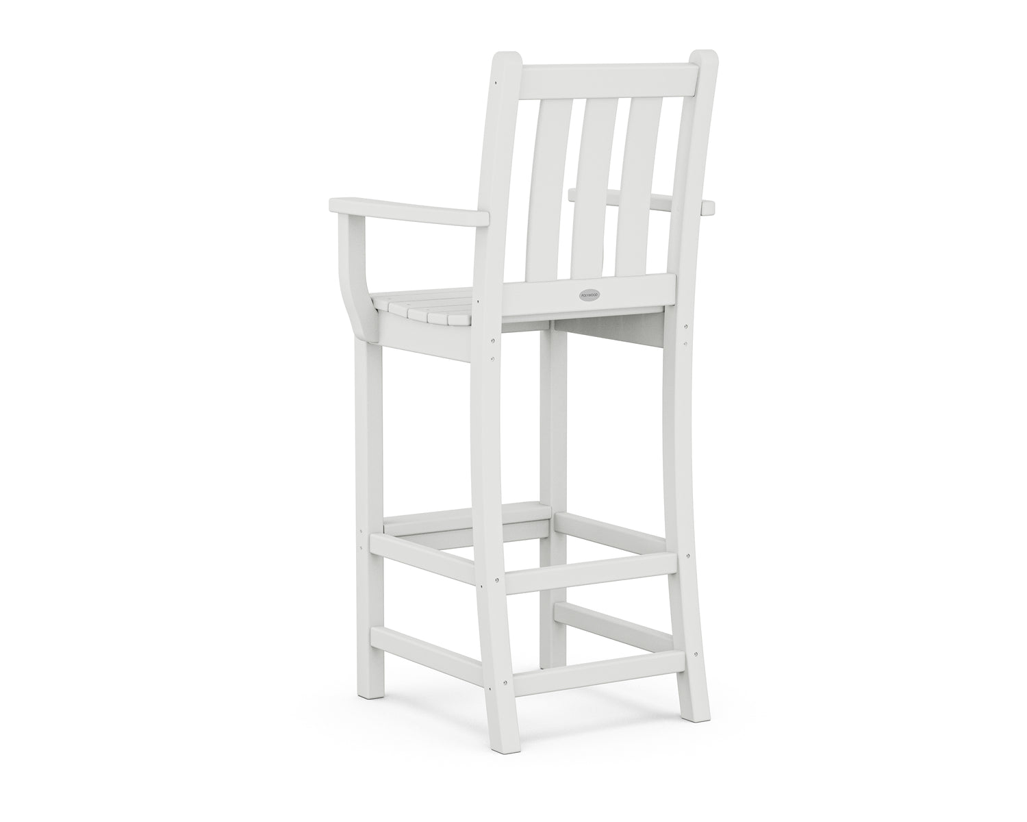 POLYWOOD Traditional Garden Bar Arm Chair