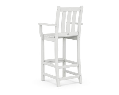 POLYWOOD Traditional Garden Bar Arm Chair