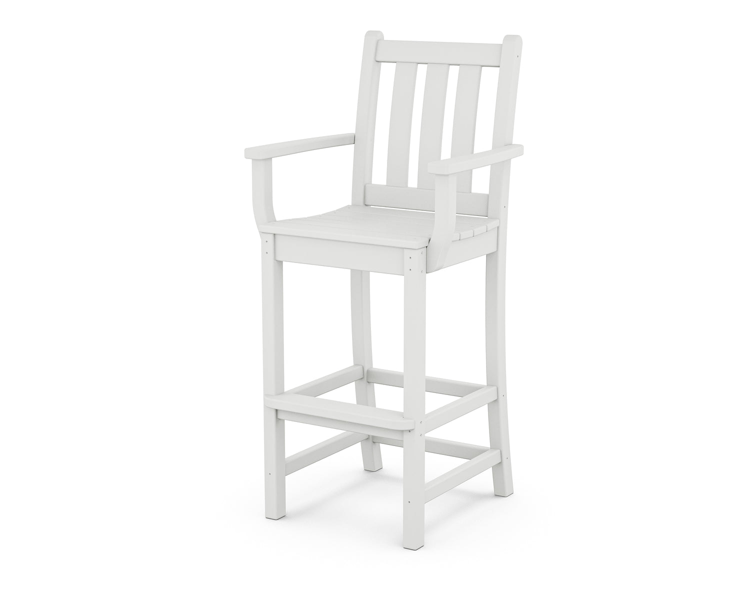 POLYWOOD Traditional Garden Bar Arm Chair
