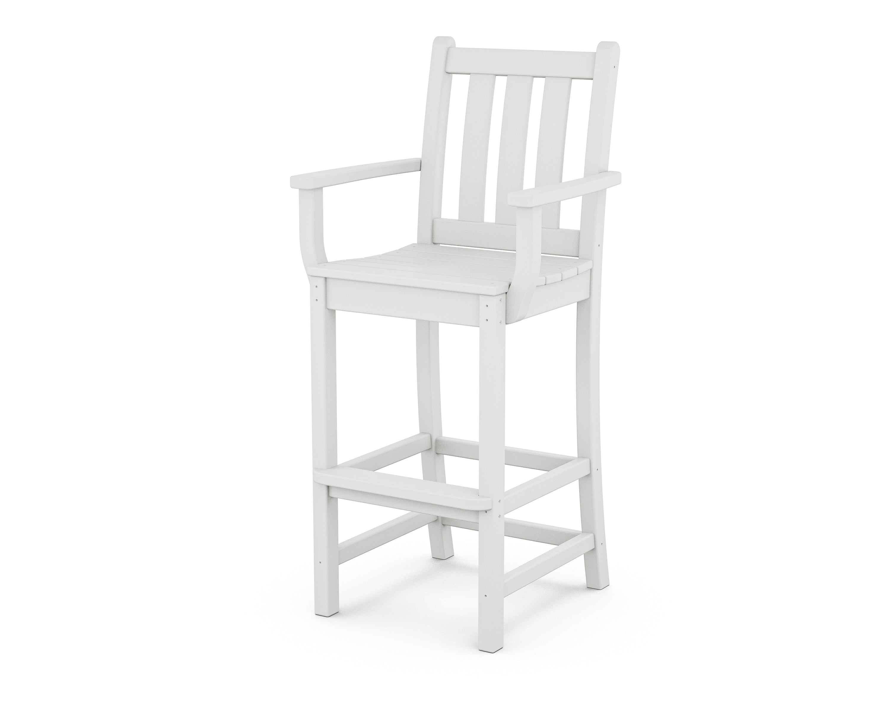 POLYWOOD Traditional Garden Bar Arm Chair