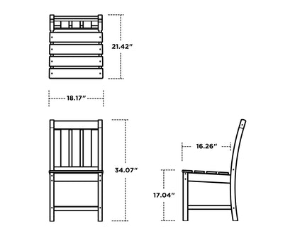 POLYWOOD Oxford 7-Piece Farmhouse Dining Set