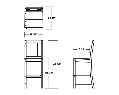 POLYWOOD Prairie Bar Side Chair