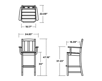 POLYWOOD Mission Bar Arm Chair