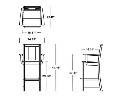 POLYWOOD Prairie Bar Arm Chair