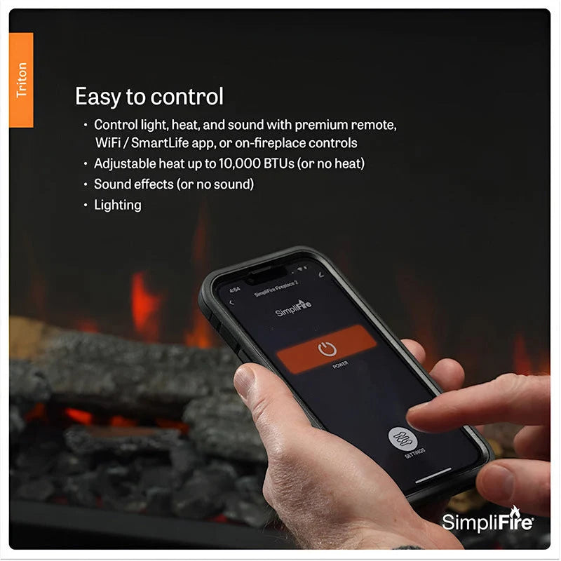 SimpliFire Triton Multi-View Smart Electric Fireplace