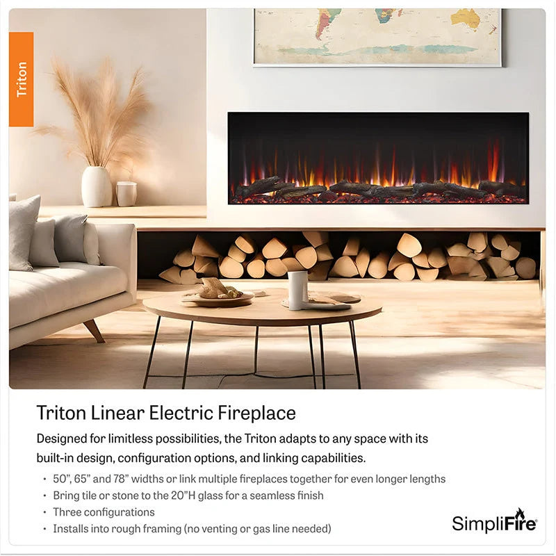 SimpliFire Triton Multi-View Smart Electric Fireplace