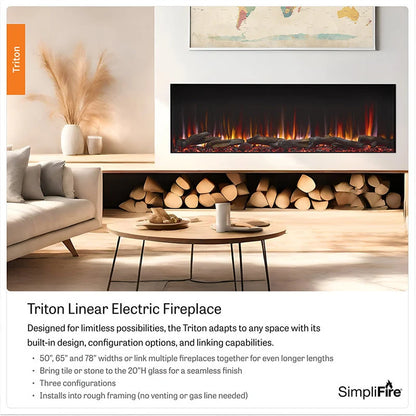 SimpliFire Triton Multi-View Smart Electric Fireplace