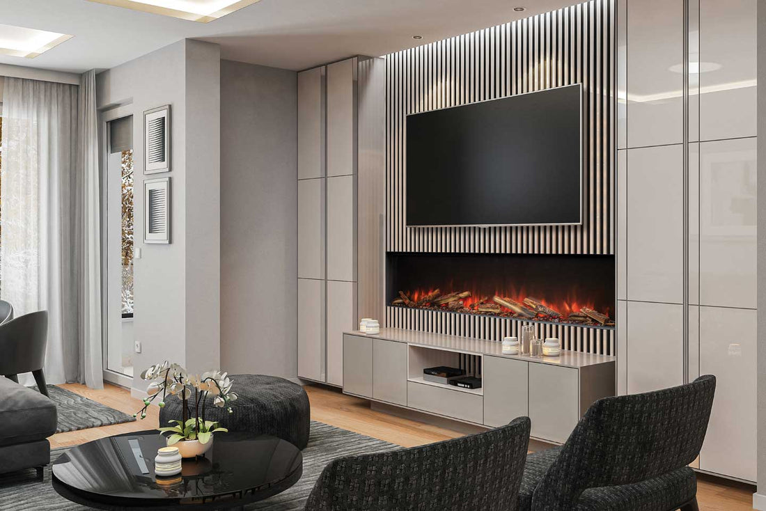 Uptown UE68 Slim Linear Electric Fireplace