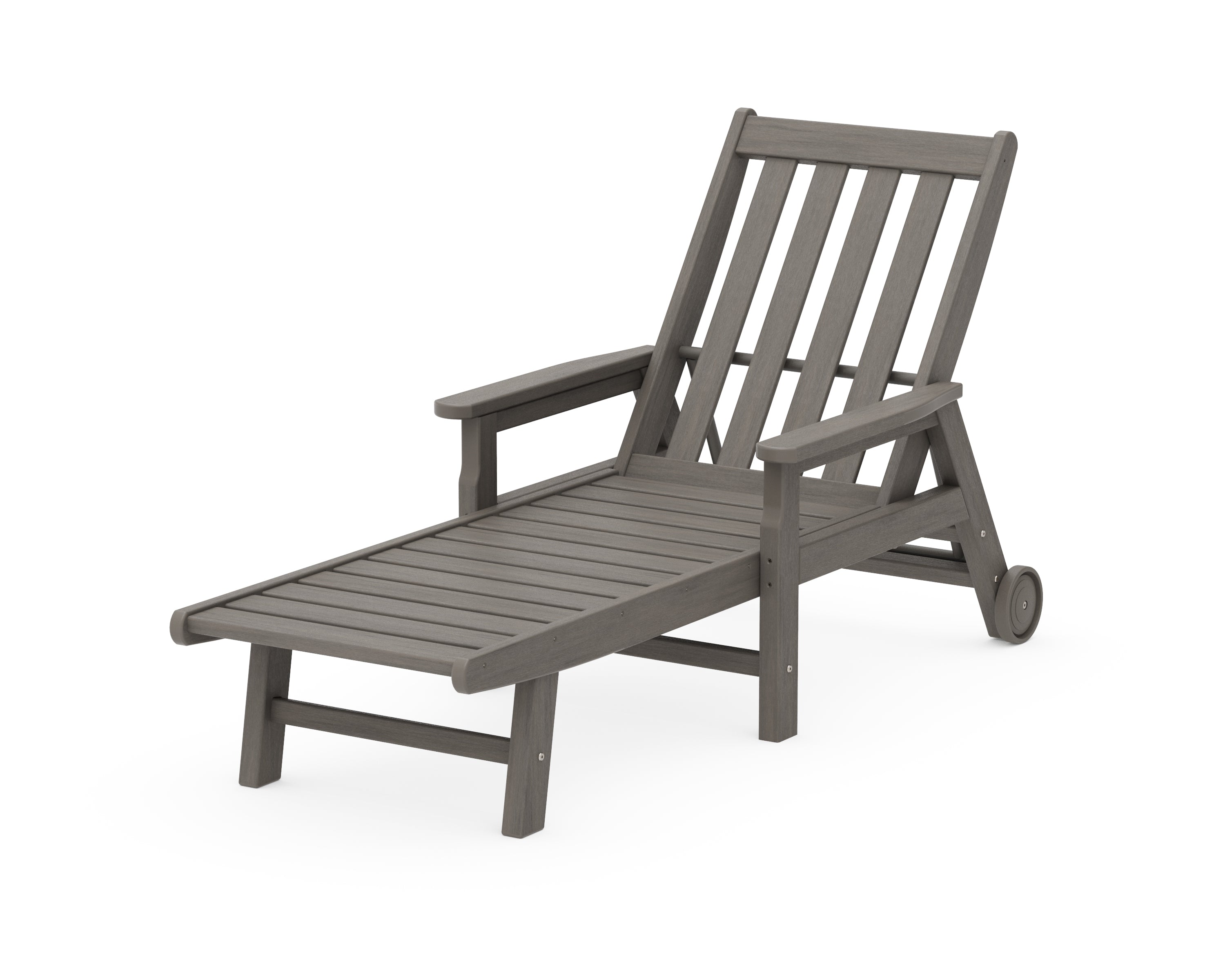POLYWOOD Vineyard Chaise with Arms and Wheels