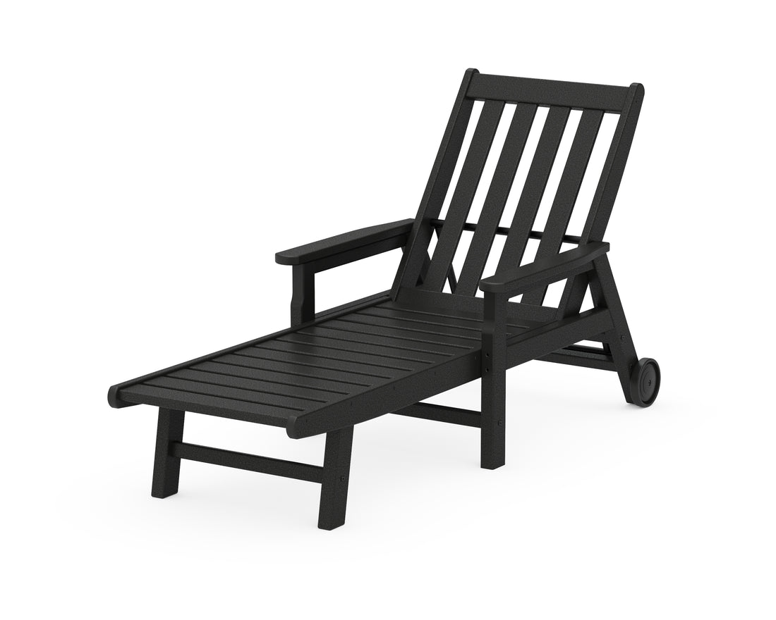 POLYWOOD Vineyard Chaise with Arms and Wheels
