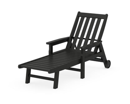POLYWOOD Vineyard Chaise with Arms and Wheels