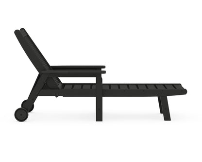 POLYWOOD Vineyard Chaise with Arms and Wheels