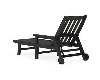 POLYWOOD Vineyard Chaise with Arms and Wheels
