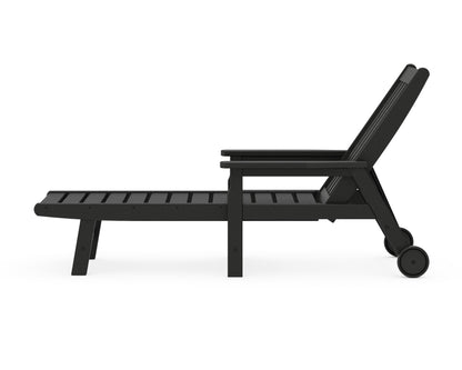 POLYWOOD Vineyard Chaise with Arms and Wheels