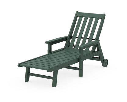 POLYWOOD Vineyard Chaise with Arms and Wheels