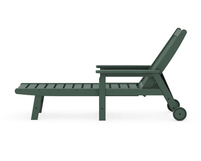 POLYWOOD Vineyard Chaise with Arms and Wheels