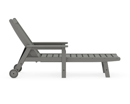 POLYWOOD Vineyard Chaise with Arms and Wheels