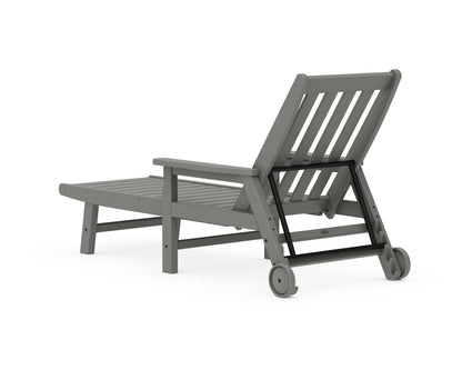 POLYWOOD Vineyard Chaise with Arms and Wheels