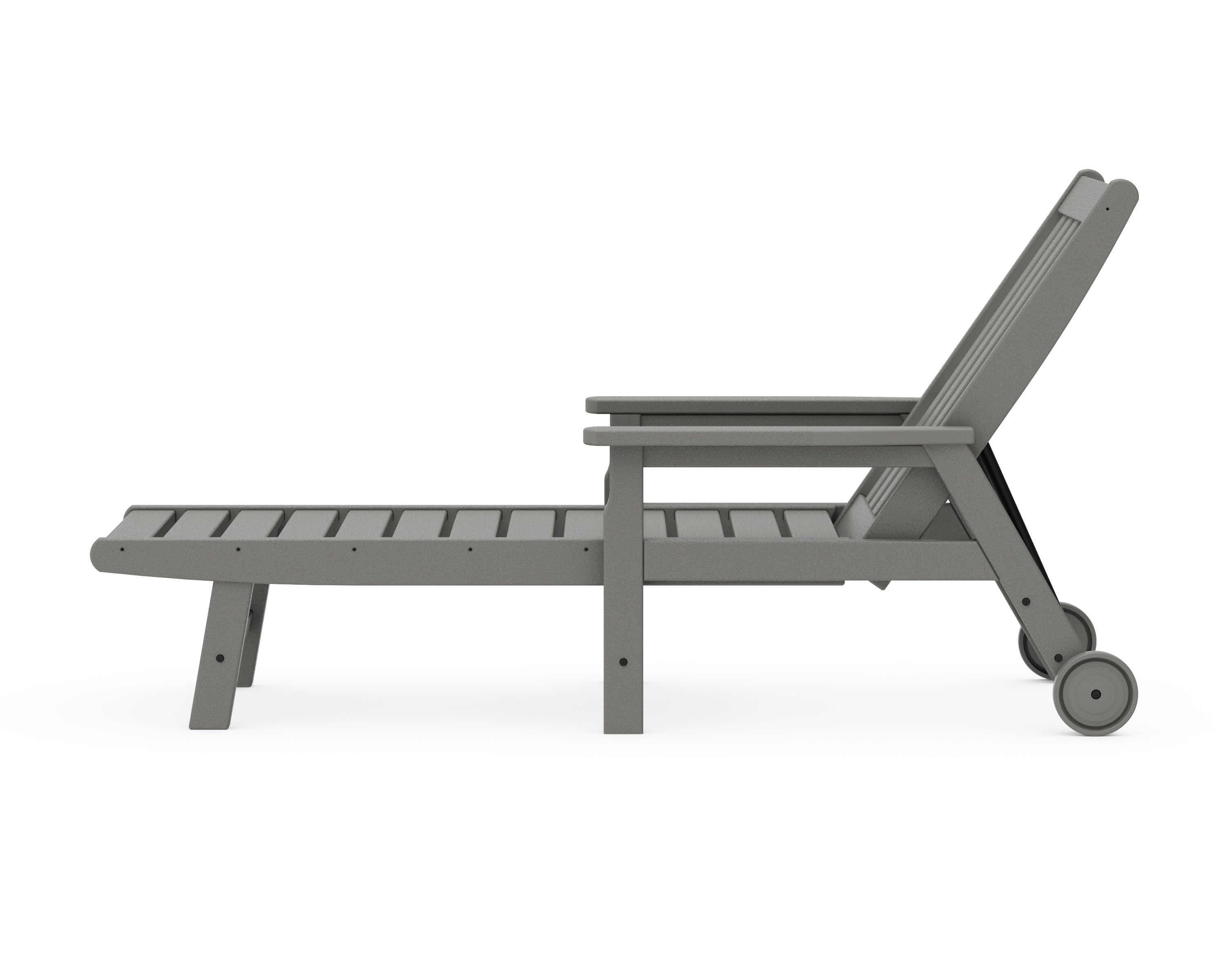 POLYWOOD Vineyard Chaise with Arms and Wheels
