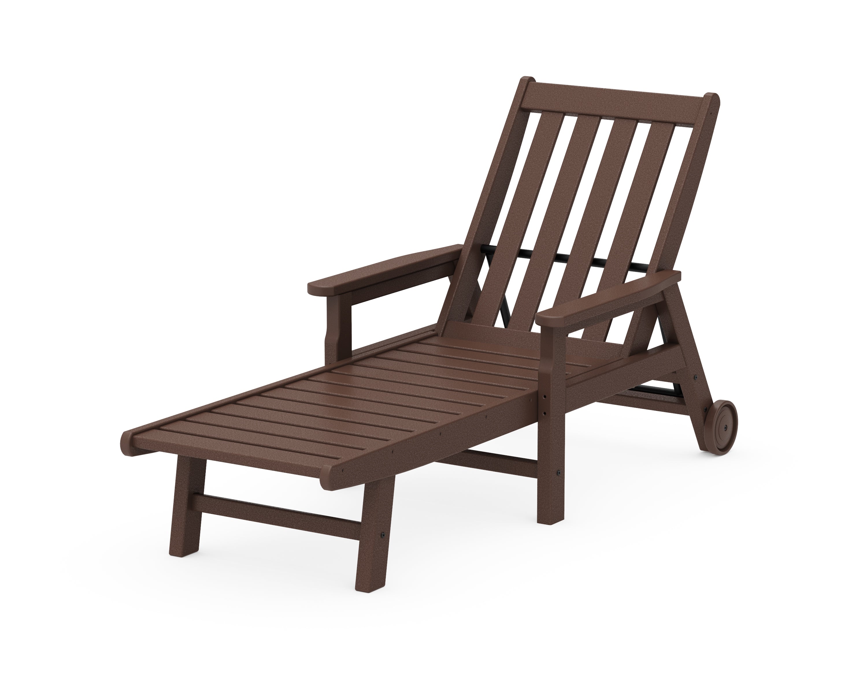 POLYWOOD Vineyard Chaise with Arms and Wheels