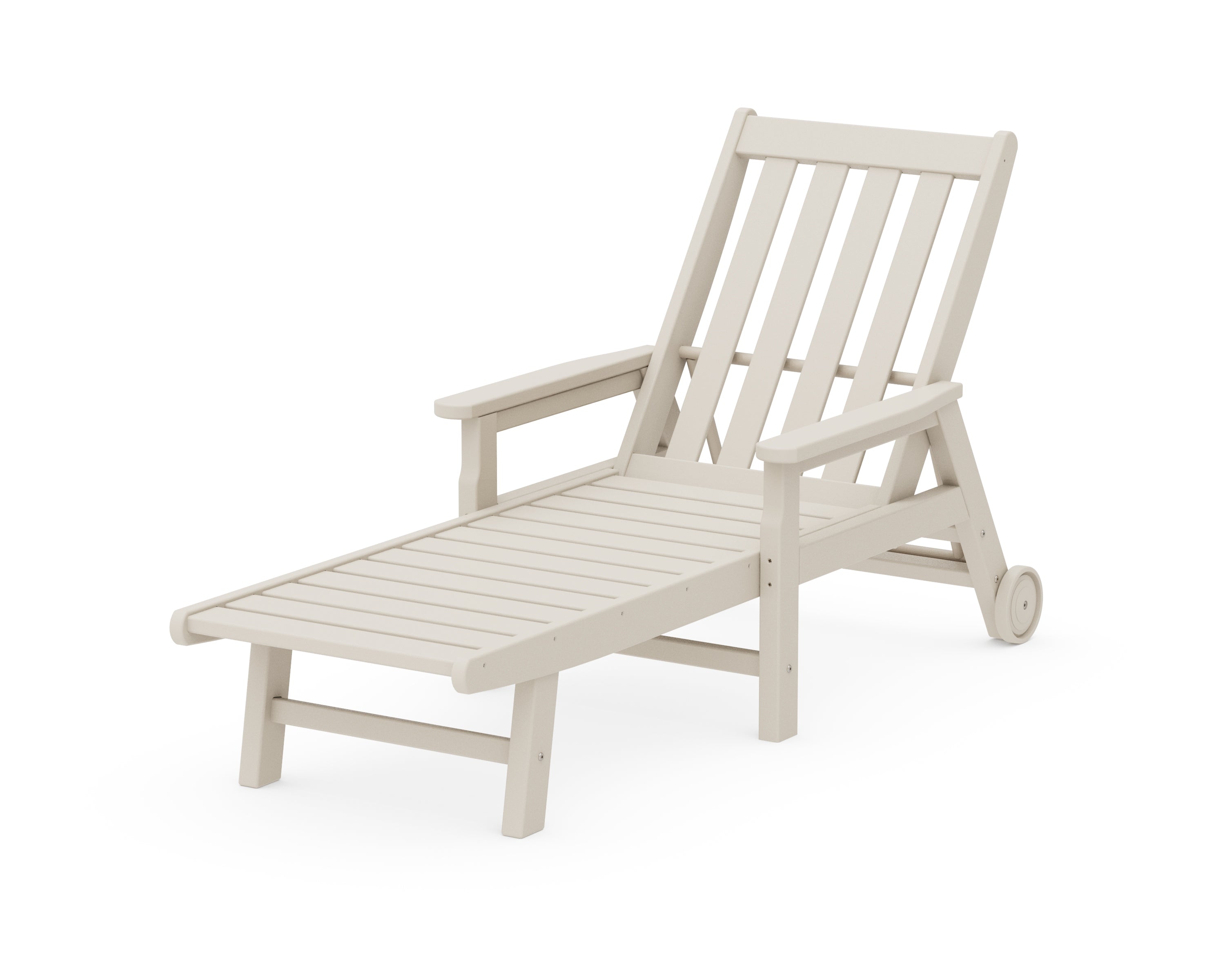 POLYWOOD Vineyard Chaise with Arms and Wheels
