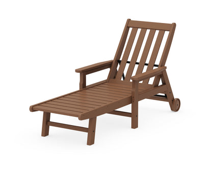 POLYWOOD Vineyard Chaise with Arms and Wheels