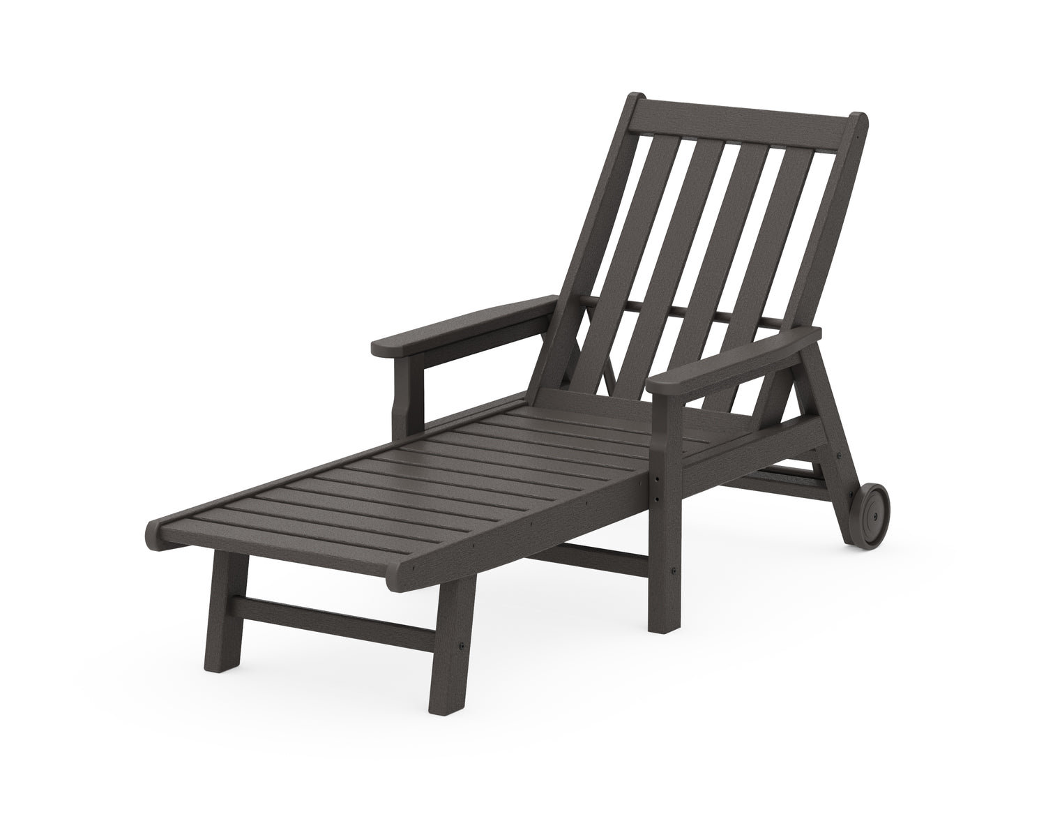 POLYWOOD Vineyard Chaise with Arms and Wheels