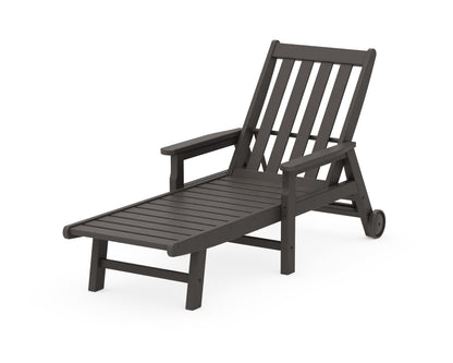 POLYWOOD Vineyard Chaise with Arms and Wheels