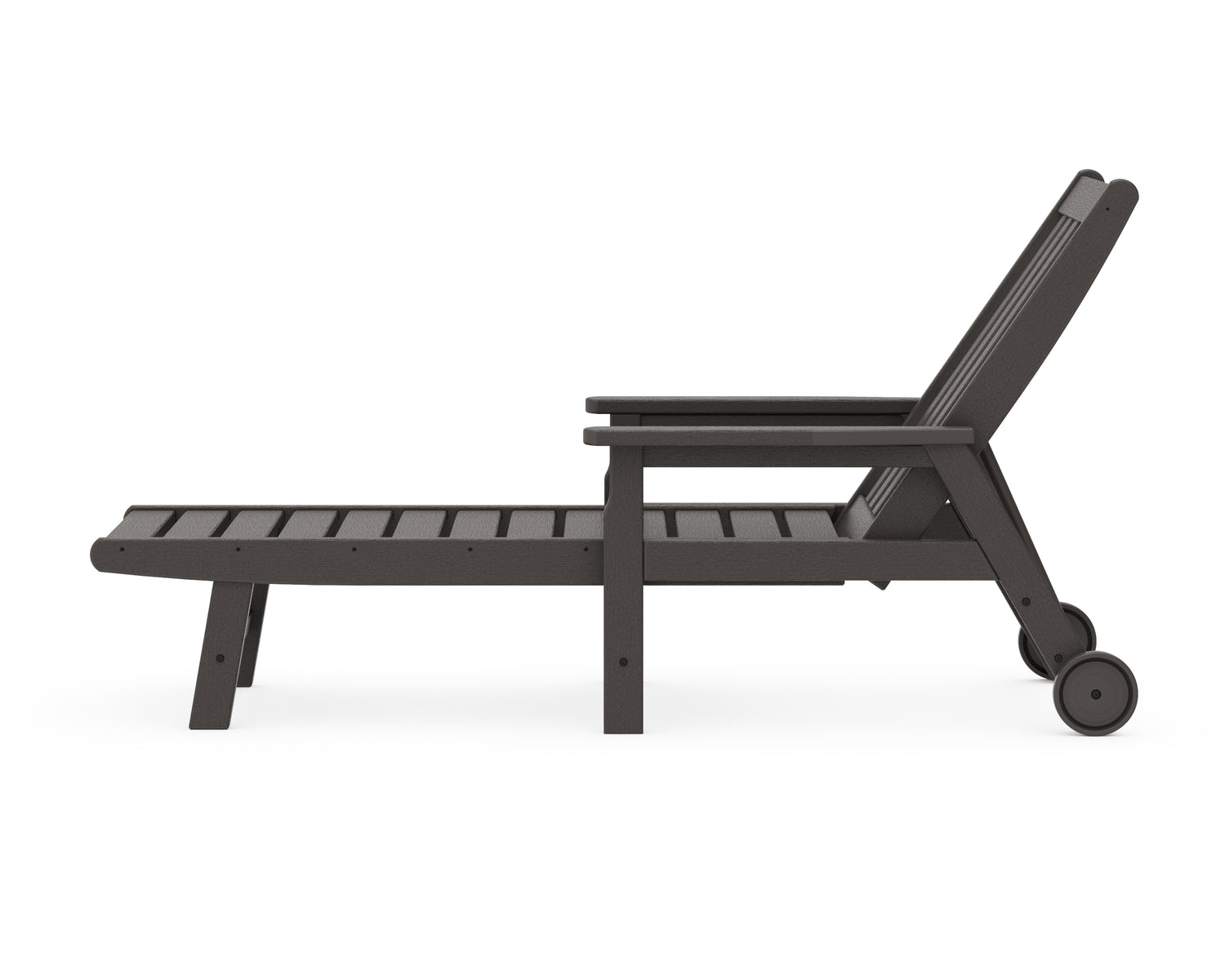 POLYWOOD Vineyard Chaise with Arms and Wheels